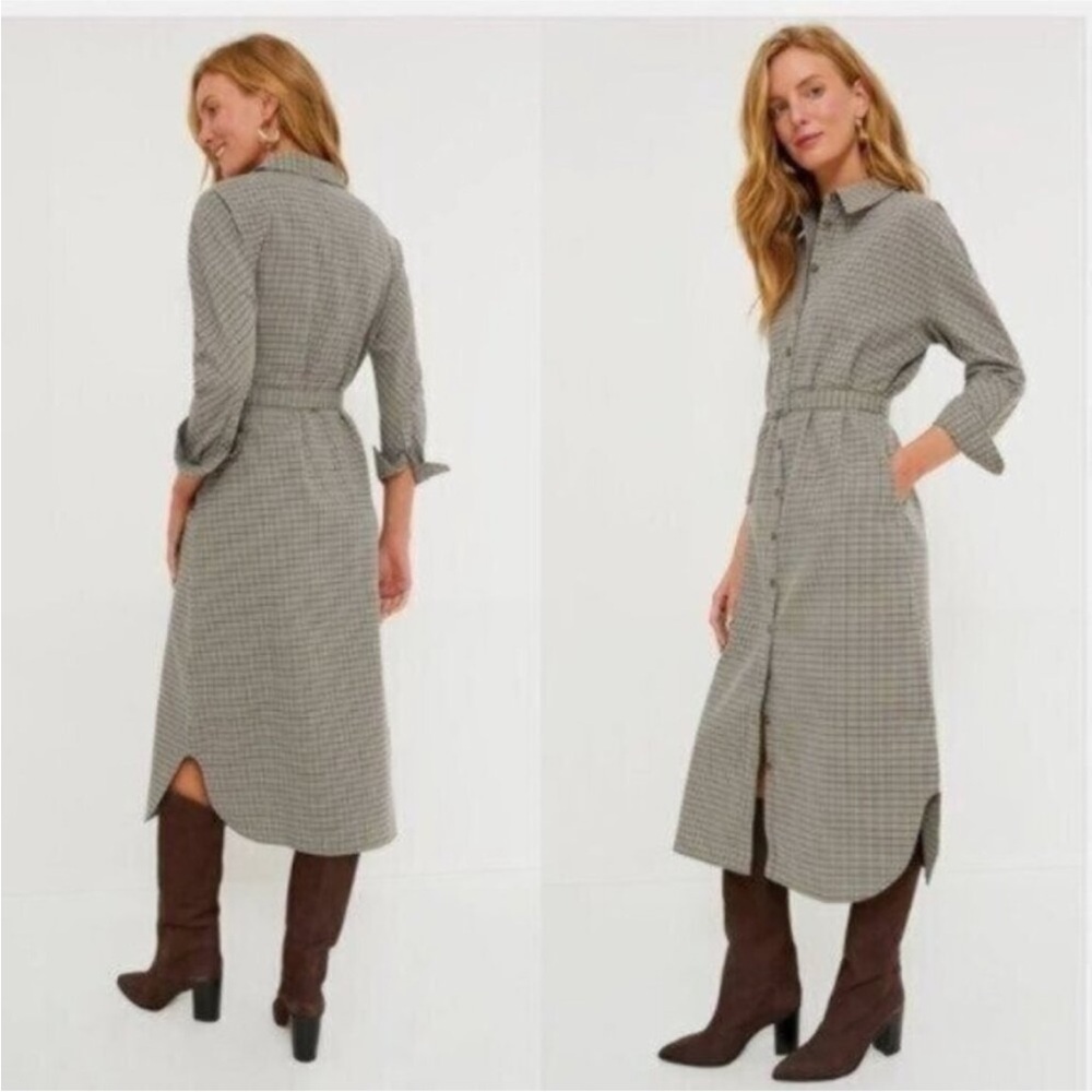 Tuckernuck | NEW Sycamore Check Belted Vera Long Sleeve Maxi Dress Size L